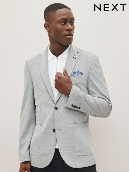 Grey Motionflex Stretch Jersey Blazer (D42831) | £79