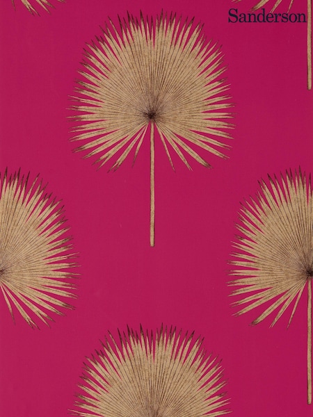 Sanderson Pink Fan Palm 10.05M Wallpaper (D42870) | £78