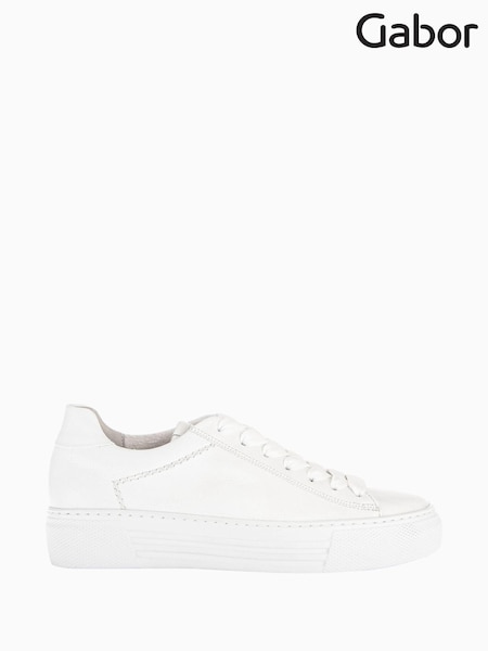Gabor Camrose Leather Trainers (D43419) | £95