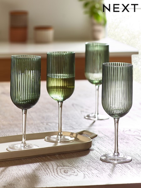 Green Hollis Glassware Wine Glasses (D43478) | £26