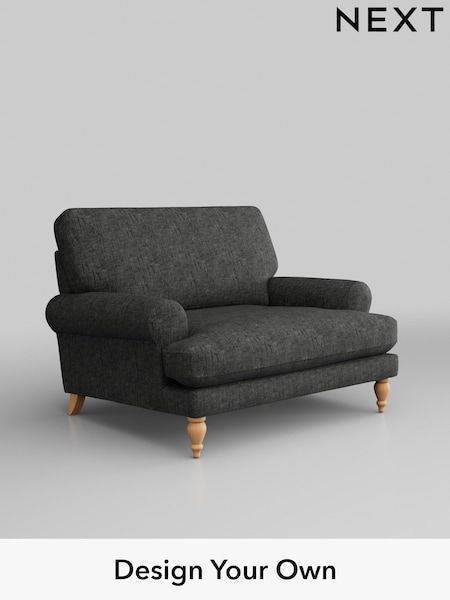 Boucle Weave Easy Clean/Charcoal Grey Erin Deep Relaxed Sit (D44890) | £875