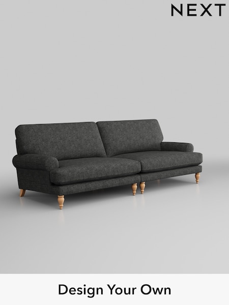Boucle Weave Easy Clean/Charcoal Grey Erin Deep Relaxed Sit (D44890) | £1,375