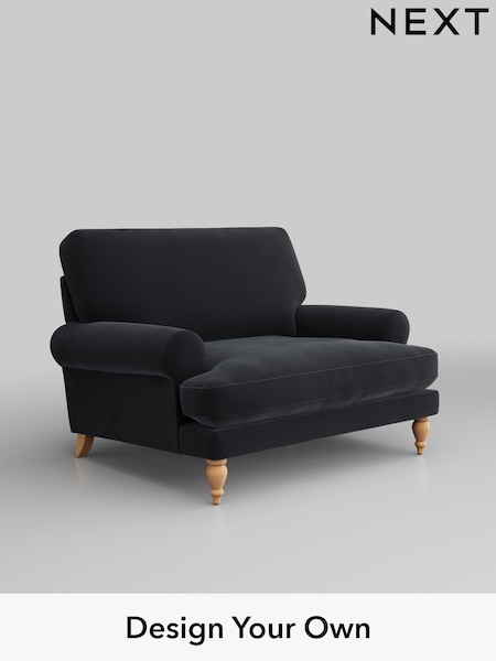 Plush Velvet Easy Clean/Charcoal Grey Erin Deep Relaxed Sit (D44949) | £975