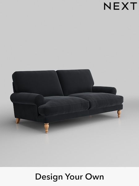 Plush Velvet Easy Clean/Charcoal Grey Erin Deep Relaxed Sit (D44949) | £1,275
