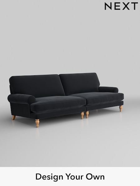 Plush Velvet Easy Clean/Charcoal Grey Erin Deep Relaxed Sit (D44949) | £1,475