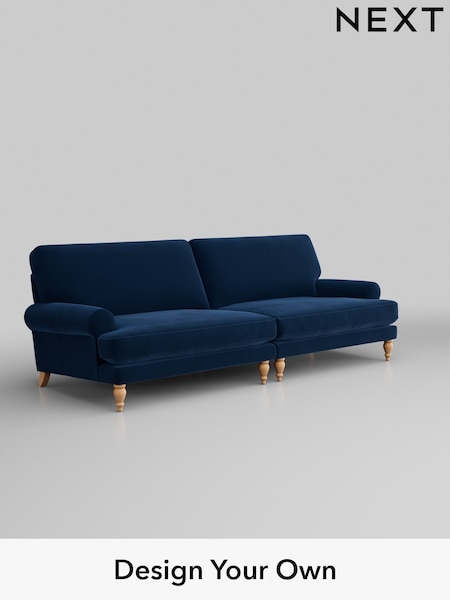 Plush Velvet Easy Clean/Navy Blue Erin Deep Relaxed Sit (D44953) | £1,475