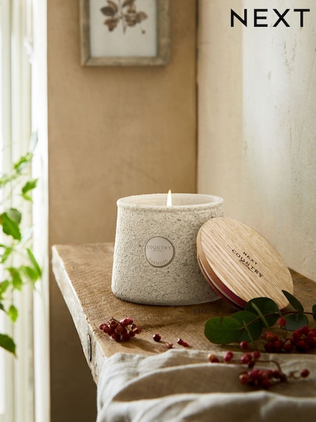 Country Luxe Oakmoss Pink Pepper and Sandalwood Fragranced Candle (D47017) | £12