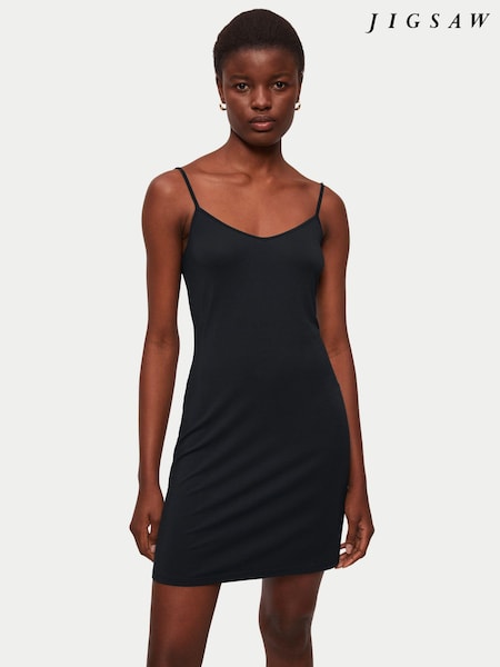 Jigsaw Black Modal Slip Dress (D49141) | £45