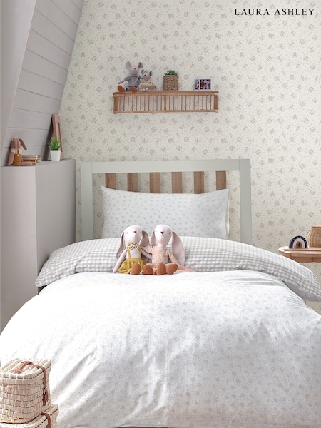 Laura Ashley Dove Grey Alphabet A4 Wallpaper Sample Wallpaper Sample (D49760) | £1
