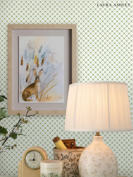 Laura Ashley Leaf Green Wickerwork A4 Wallpaper Sample (D49775) | £1