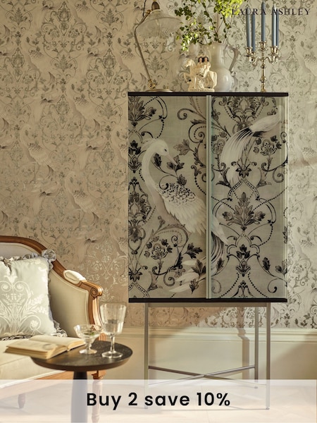 Laura Ashley Black Tregaron 2 Door Cocktail Cabinet (D49784) | £1,950