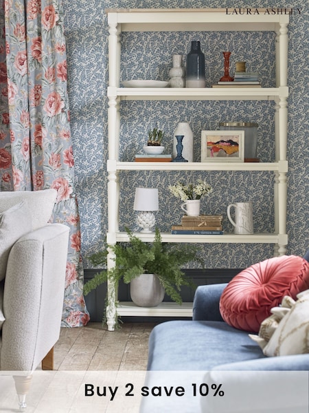 Laura Ashley White Dorset Open Bookcase (D49789) | £895