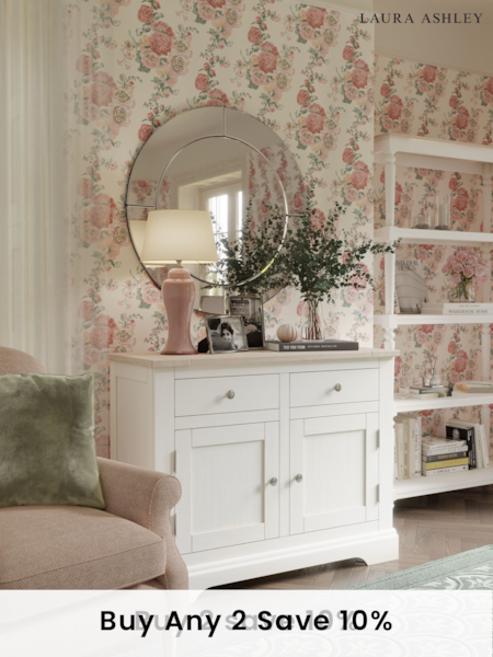 Laura Ashley White Dorset 2 Door 2 Drawer Sideboard (D49790) | £860