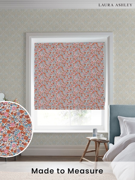 Laura Ashley Red 100% Cotton Loveston Made to Measure Roman Blinds (D50131) | £79