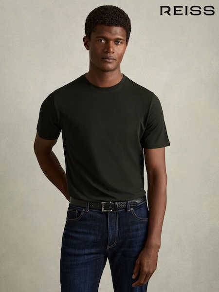 Reiss Oxidised Green Bless Marl Crew Neck T-Shirt (D50923) | £28
