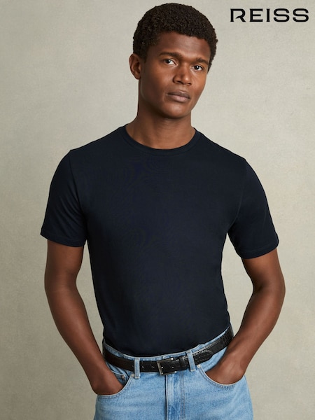 Reiss Navy Bless Crew Neck T-Shirt (D50926) | £28