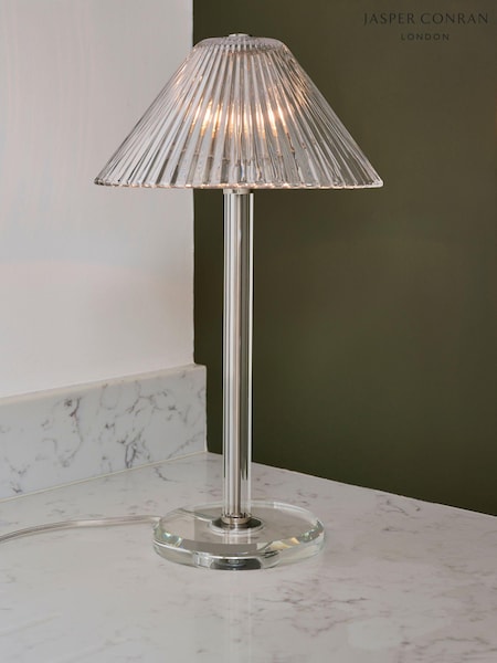 Jasper Conran London Clear Pleat Glass Table Lamp (D51428) | £95