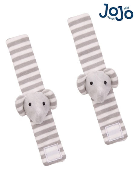JoJo Maman Bébé Elephant Wrist Soft Rattles (D51886) | £12