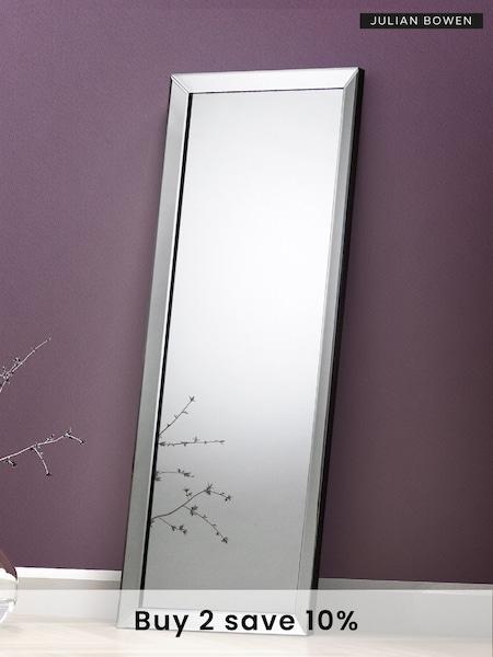 Julian Bowen Silver Soprano Lean-To Dress Mirror (D52705) | £175