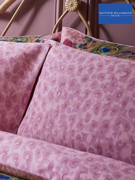 Matthew Williamson Set of 2 Pink Xanadu Cotton Oxford 100% Cotton Pillowcases (D53180) | £22