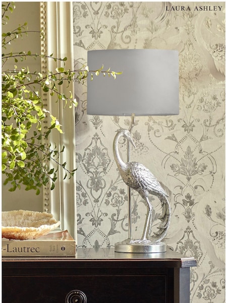 Laura Ashley Silver Tregaron Stalk Table Lamp (D53919) | £130