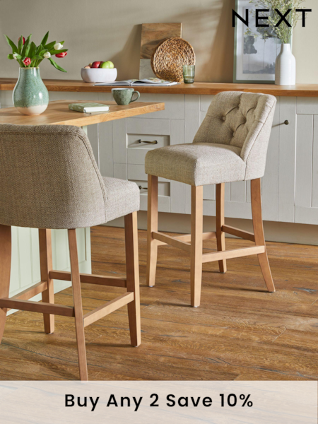Chunky Weave Mid Natural Wolton Bar Stool (D53967) | £185