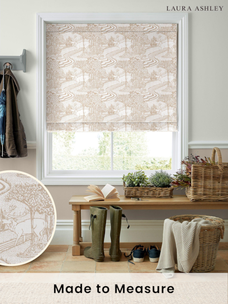 Laura Ashley Natural Trecastle Made to Measure Roman Blinds (D54080) | £84