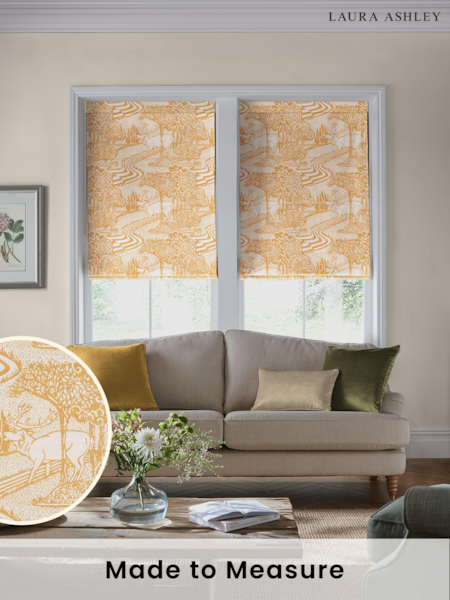 Laura Ashley Yellow Trecastle Made to Measure Roman Blinds (D54081) | £84