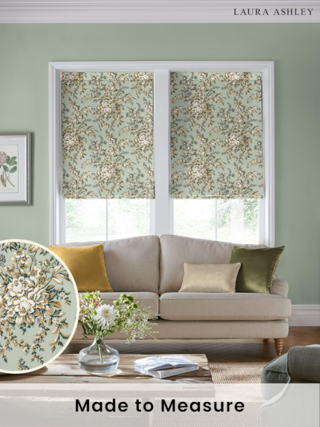 Laura Ashley Orange 100% Cotton Picardie Made to Measure Roman Blinds (D54087) | £84
