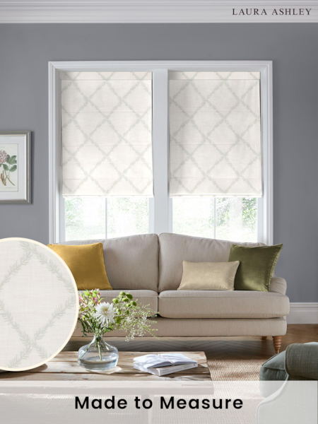 Laura Ashley Green Pennorth Made to Measure Roman Blinds (D54088) | £99