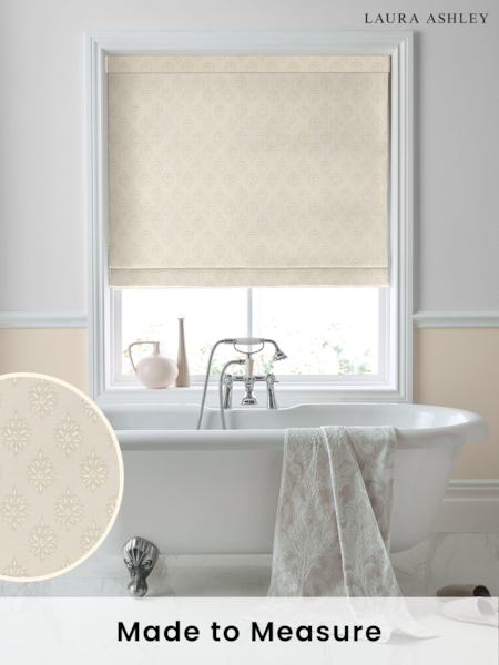 Laura Ashley Grey 100% Cotton Gower Made to Measure Roman Blinds (D54095) | £79