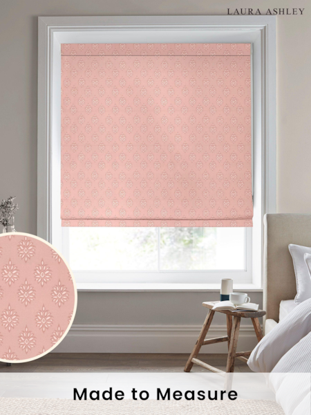 Laura Ashley Pink 100% Cotton Gower Made to Measure Roman Blinds (D54096) | £79