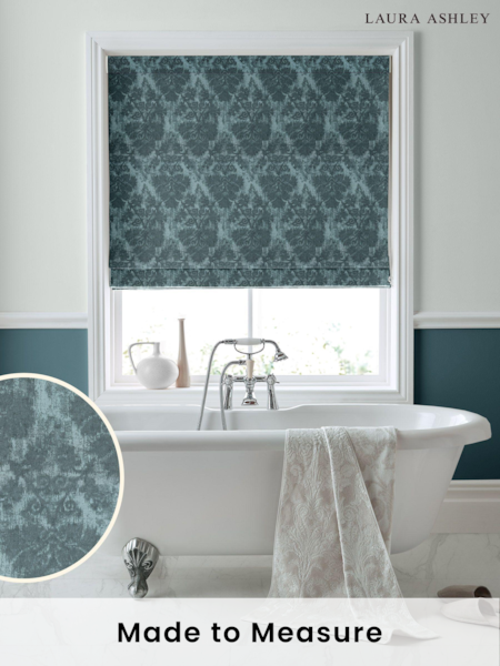 Laura Ashley Blue Forden Made to Measure Roman Blinds (D54097) | £89