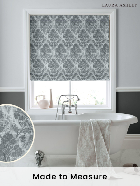 Laura Ashley Grey Forden Made to Measure Roman Blinds (D54098) | £89