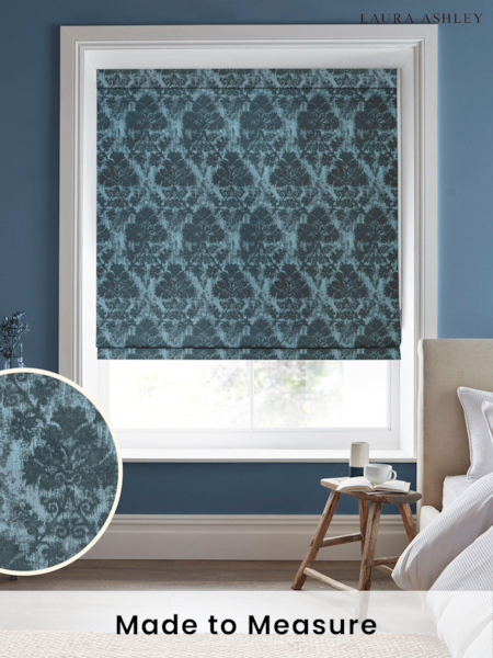 Laura Ashley Blue Forden Made to Measure Roman Blinds (D54099) | £89