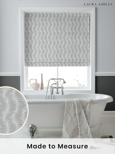Laura Ashley Grey Dee Made to Measure Roman Blinds (D54100) | £99