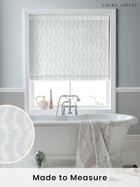 Laura Ashley White Dee Made to Measure Roman Blinds (D54102) | £99