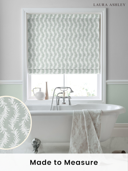 Laura Ashley Green Dee Made to Measure Roman Blinds (D54104) | £99