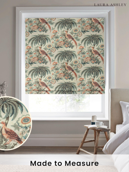 Laura Ashley Green 100% Cotton Burdett Made to Measure Roman Blinds (D54112) | £79
