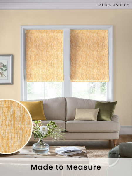 Laura Ashley Yellow Ambrose Made to Measure Roman Blinds (D54116) | £89
