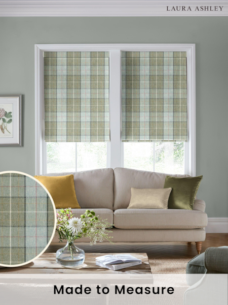 Laura Ashley Green Alfriston Made to Measure Roman Blinds (D54119) | £89