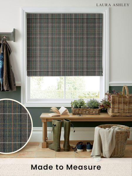 Laura Ashley Green Alfriston Made to Measure Roman Blinds (D54121) | £89