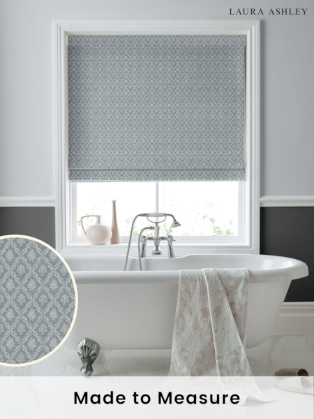 Laura Ashley Grey Abingdon Made to Measure Roman Blinds (D54122) | £89