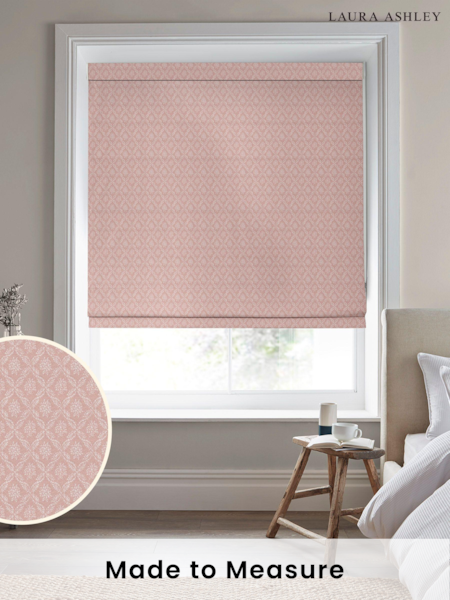 Laura Ashley Pink Abingdon Made to Measure Roman Blinds (D54126) | £89