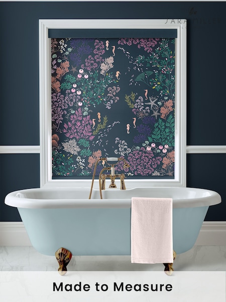 Sara Miller Navy Underwater Made to Measure Roller Blinds (D54355) | £58
