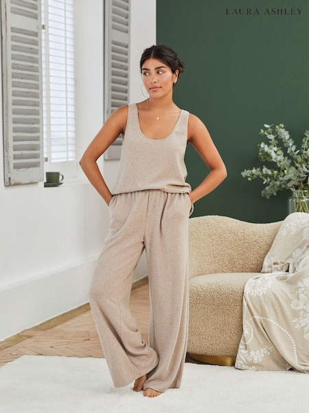 Laura Ashley Oatmeal Knit Lounge Trousers (D55101) | £28