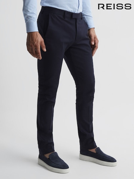 Reiss Navy Eastbury Slim Fit Chinos (D55813) | £118