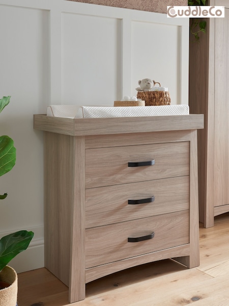 Cuddleco White Isla Dresser Changer in Ash (D56207) | £299