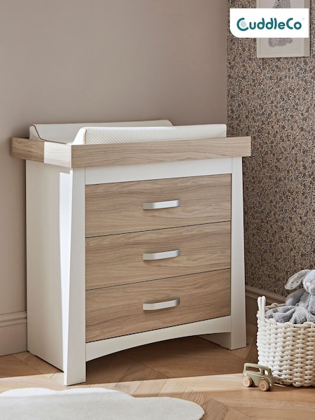 Cuddleco White Ada Dresser Changer in White and Ash (D56222) | £299