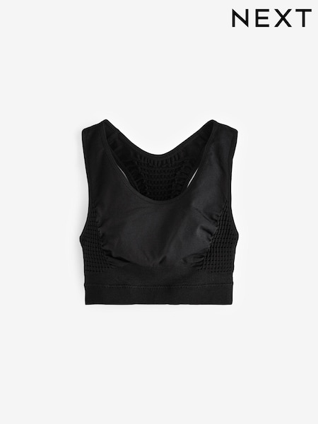 Black Racer Sports Bra (7-16yrs) (D56551) | £9